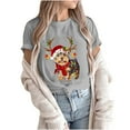 thumbnail image 5 of Abcnature Merry Christmas Tree T-Shirt Women's Cute Christmas Gnomies Graphic Tees Holiday Short Sleeve Tshirt Xmas Buffalo Plaid Red T-Shirt For Men Women T-Shirt Gray,K XXL, 5 of 5