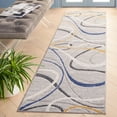 thumbnail image 2 of SAFAVIEH Odyssey Dymphna Modern Runner Rug, Grey/Blue Gold, 2'2" x 8', 2 of 9