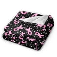 thumbnail image 2 of Kll Fleece Blanket Plush Throw Blanket Breast Cancer Awareness,Soft Fuzzy Cozy Flannel Blanket For Couch Sofa Bed.(40"X30"), 2 of 9
