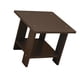 thumbnail image 2 of Mesa auxiliar de madera de doble capa, moderna, versátil y para pasillos de estilo rústico. Marrón oscuro, 2 of 9