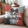 thumbnail image 4 of Funny Christmas Santa Claus Winter Snowflake Throw Pillow Case Beautiful Square Cushion Covers Set of 2 Vintage Pillow Cover for Room Home Patio Bedroom Livingroom, 4 of 7