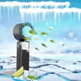 thumbnail image 4 of Qocolhg Portable Handheld Fan Rechargeable, 199 Speeds Strong Wind Mini USB Personal Fan Ventilator with 4000mAh Large Capacity Battery, Small Electric Fan for Girls Women Travel, Ice-Pack Feature, 4 of 6