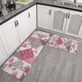 thumbnail image 2 of Pioneer Flower Floral Print Pattern Kitchen Rugs Sets Of 2,Anti Fatigue Kitchen Mat Rugs Non Slip Washable,Decorative Kitchen Floor Mats for Kitchen,Sink,Laundry,17"x30"+17"x47", 2 of 7