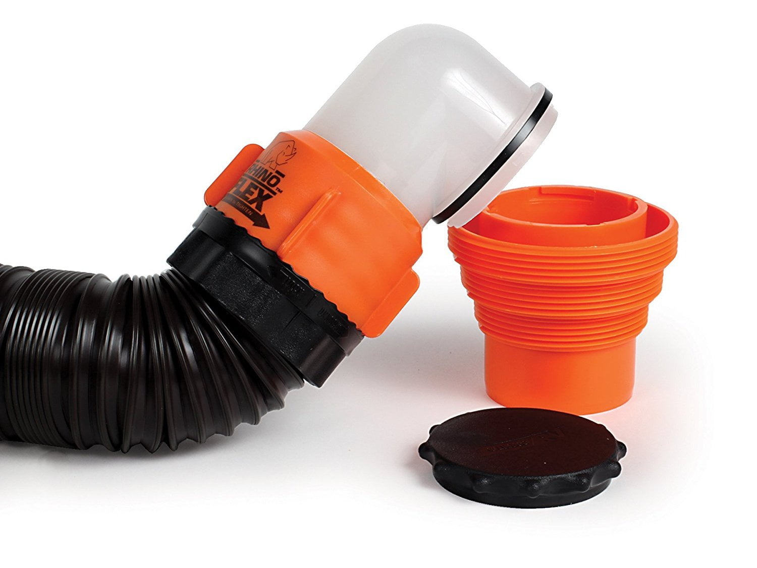 Camco RhinoFLEX 15ft RV Sewer Hose Kit, Includes Swivel Fitting