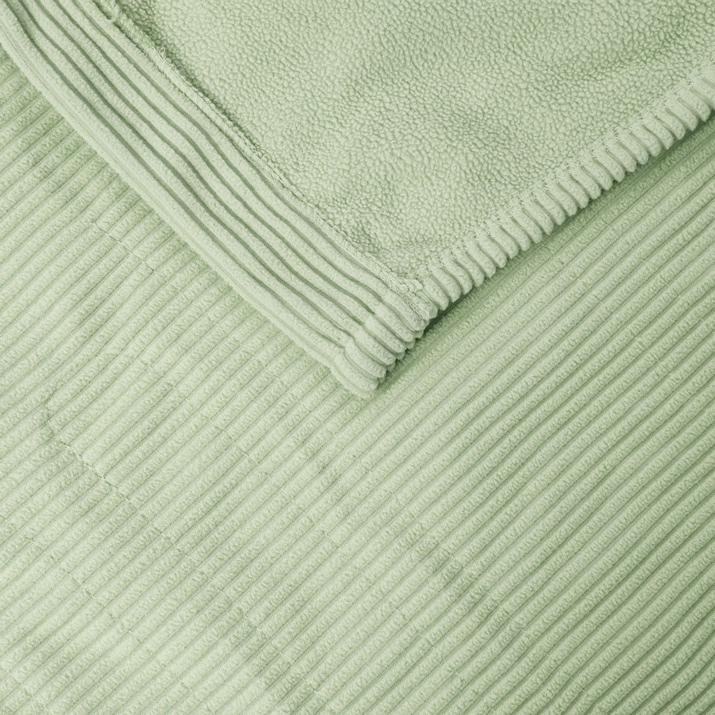 Beautyrest Electric Micro Fleece Heated Solid Blanket, King, Green