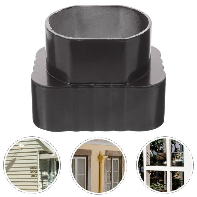 FUTUREORYY Downspout Gutter Connector Coffee Color Rainwater Adapter for Roof Drainage System Easy Install