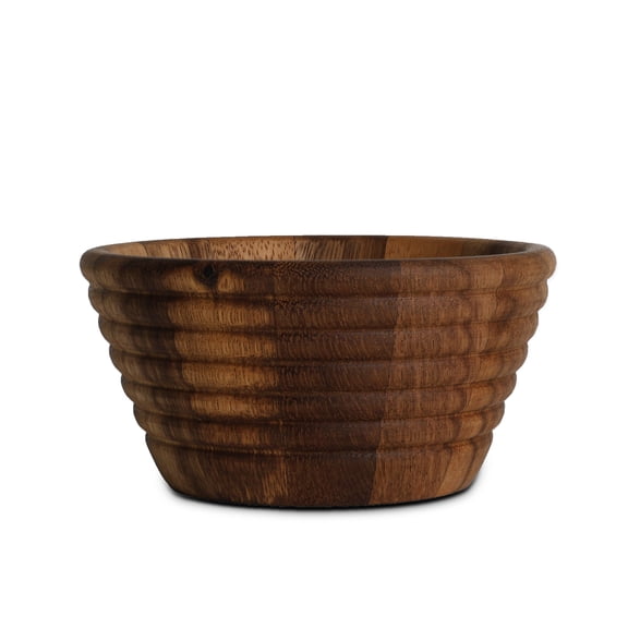 Ironwood Gourmet Beehive Personal Salad Bowl, Small 6" Acacia Wood Fruit and Salad Bowl