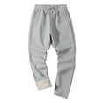 thumbnail image 3 of Men's Winter Fleece Pants Sherpa Lined Sweatpants Active Running Jogger Pants Casual Relaxed Fit Warm Sweat Pants, 3 of 4