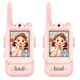 thumbnail image 1 of Walkie-talkies para niños, 2 unidades con pantalla, recargables, para edades de 3 a 12 años, con cambiador de voz y videochat real, de largo alcance, para niños, 1 of 5