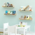 thumbnail image 2 of NiHome Solid Wood and Acrylic Floating Shelves for Children's Rooms, Nurseries, Playrooms, Easy Installation Clear Panels Book Display, Safe Reading Environment for Infants and Toddlers (Set of 4), 2 of 7