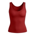 thumbnail image 5 of BRGZLK Women Tank Top Seamless Fashion Casual Padded Camisole U Neck Going Out, 5 of 5
