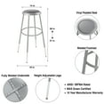 thumbnail image 2 of Hampden Furnishings Otto Collection 32"-39" Adjustable Masonite/Steel Stool, Grey, 2 Pack, 2 of 7