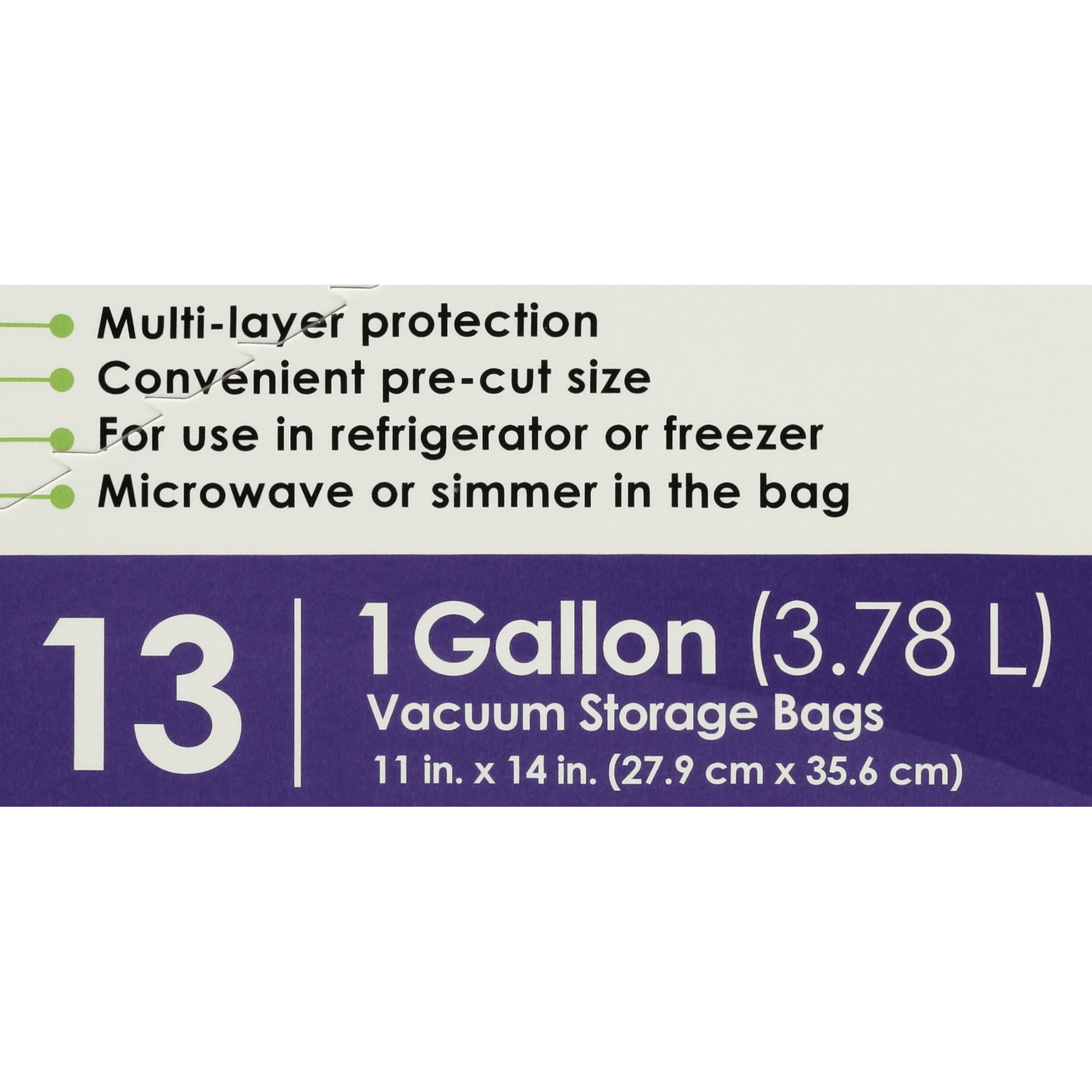 (4 pack) Seal-a-Meal Gallon Vacuum Sealer Bags (11" x 14"), 13-Count BPA-Free Vacuum Seal Bags for Food Storage and Meal Prep, Works With Seal-a-Meal and FoodSaver Vacuum Sealer Machines