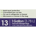 thumbnail image 4 of (4 pack) Seal-a-Meal Pre-Cut Vacuum Seal Bags, 13ct Gallon (11"x14") Freezer-Safe & BPA-Free, Vacuum Pack Sealer Bags for Batch Cooking, Family Meals & Ready-to-Use Portions, 4 of 6