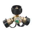 thumbnail image 2 of 1PCS Solid Brass Propane Propane Tank Y-Splitter Adapter) With Gauge 2Way LPG Adapter Outdoor Barbecue Spare Tool Durable, 2 of 6