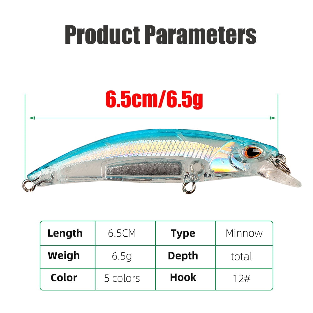 4pcs Fishing Lure Set 8g/6.5g Minnow Fishing Equipment Sinking Long Casting Water Hard Bait