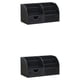 thumbnail image 1 of Organizador de escritorio de cuero Sidaley tipo cajonera funda cuadrada 2Conjunto Negro, 1 of 6