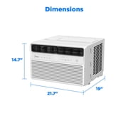 Midea 12,000 BTU Window Air Conditioner, Smart Inverter, Cools Up To 550 Sq Ft, Wi-Fi and Alexa, White