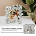 thumbnail image 3 of WHAMVOX 1Pcs 4Inch European Style Photo Frame Silver Resin for Home and Office Decoration, 3 of 5