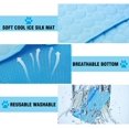 thumbnail image 4 of Dog Cooling Mat, Pet Dog Self Cooling Pad, Ice Silk Washable Summer Cool Mat for Cats, Kennels, Crates and Beds (XX-Large 59''×40'', Blue), 4 of 5