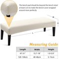 thumbnail image 4 of Dining Bench Cover, Removable Bench Slipcover Washable Bench Seat Protector Cover for Living Room, Bedroom, Kitchen (Beige), 4 of 7