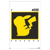 Pokemon - Pikachu Simple 25 Wall Poster, 14.725" x 22.375" Framed