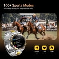 thumbnail image 6 of IOWODO Smart Watch for Men, 1.43" AMOLED Bluetooth Call & Answer, Fitness Tracker, 100+ Sport Modes, 900mAh, 1ATM Waterproof Compatible with Android iOS (Sliver), 6 of 8