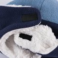 thumbnail image 3 of Otqutp Toddler Baby Girls Boys Soft Warm Knit Dinosaur Hat Cold Weather Kids Patchwork Winter Hat with Earflap Scarf Hood Hat 0-6Years (Dark Blue,S), 3 of 3