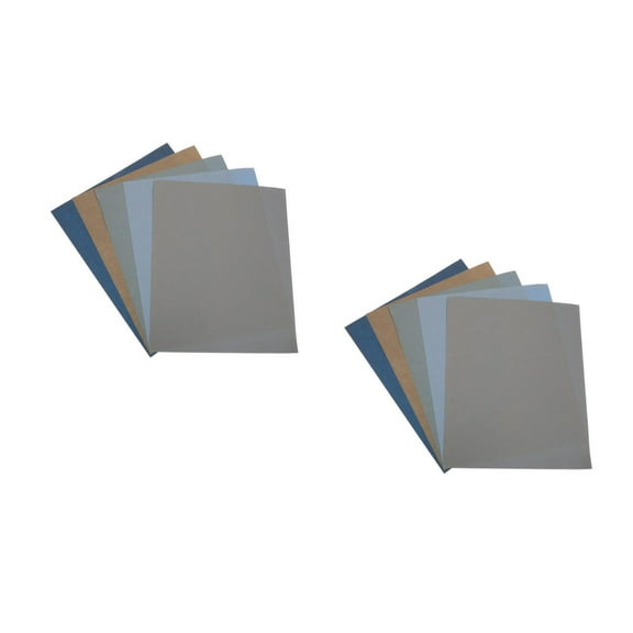 Hemoton 10 PCS  Sandpaper Variety Pack Assorted Sandpaper Sheets Wet Dry Sandpaper Silicon Carbide Sandpaper for Wood Furniture Metal Automotive (1000/2500/4000/5000/7000 Grit)
