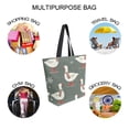 thumbnail image 7 of FORMRS Womens Canvas Tote Bag with Zipper Inner Pocket Shoulder Handbag, Winter Goose, 7 of 7
