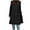 Black, variant on ZZwxWA Women's Elegant Solid Color Mid-Length Thicken Warm Wool Blend Coat Long Jackets