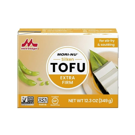 Mori-Nu Silken Tofu Extra Firm | Velvety Smooth and Creamy | Low Fat, Gluten-Free, Dairy-Free, Vegan, Made with Non-GMO soybeans, KSA Kosher Parve | Shelf-Stable | Plant protein | 12.3 oz x 12 Packs