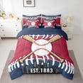thumbnail image 2 of Homewish Philadelphia City Silhouette 7-Piece Twin Bedding Sets,Baseball Sport Game Bedding Comforter Set,Red Blue White Sheet Sets For Boys,Super Cozy Room Decor Reversible, 2 of 8