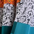 thumbnail image 4 of Lush Decor Boho Stripe Window Panels - Turquoise/Tangerine - 84 x 52, 4 of 9