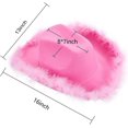 thumbnail image 5 of Sombrero de vaquero rosa de moda para mujer con ala de plumas esponjosas, tamaño adulto, sombrero de vaquero occidental para mujeres y niñas, 30*40cm, 5 of 5