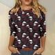 thumbnail image 1 of Ailaofu 3/4 Length Sleeve Women Tops Crew Neck Blouses Dressy Casual Summer T Shirts Loose Fit Business Work Clothes, 1 of 4