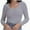 Gray, variant on Womens Long Sleeve Scoop Neck Shirts Knit Tops Slim Fitted Tees Basic Casual Fall Outfits