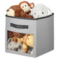 thumbnail image 5 of mDesign Fabric Nursery Storage Cube, Front Window/Handle, 8 Pack - Gray/Black, 5 of 8