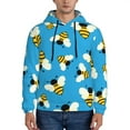 thumbnail image 2 of Bingfone Flying Bees Men'S Drawstring Hoodie Long Sleeve Pocket Sweatshirts-3x-Large, 2 of 9