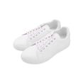 thumbnail image 4 of INSPIRE CHIC Heart Printed Colored Shoelaces Flat Shoe Laces Strings for Sneakers Athletic Sport Boots 1 Pair White-Pink Heart 100cm/39.4", 4 of 5
