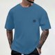 thumbnail image 2 of Camiseta informal de alta elasticidad para hombre: tejido transpirable de secado rápido para el verano, con corte recto y diseño moderno., 2 of 8