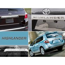 BDTrims | Rear Door Plastic Letters Inserts fits Highlander Models (Chrome)