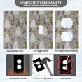 thumbnail image 3 of Yayeee Duplex Wall Plate 1-Gang 4.5"x2.7" Home Receptacle Light Switch Decorative Outlet Cover, Gray Floral Ghost, 3 of 7