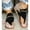 Black, variant on Posh Gladiator Sandals For Women Thong Dressy T-Strap Orthotic Casual Comfort Flat Sandals Summer Shoes For Women Vintage Flip Flops