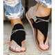 thumbnail image 1 of Zapatos de mujer Moda Color sólido Minimalistic Toe Clip Sandalias planas romanas Zapatillas Flip Flop Wmkox8yii  nm6116, 1 of 7