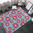 thumbnail image 3 of Purple Red Daisies Flowers Shaggy Area Rug, Rugs for Living Room Bedroom Non Slip Door Mat Indoor Carpet Machine Washable Nursery Home Decor Floor Mats for Entryway 60x39in-#, 3 of 5