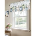 thumbnail image 4 of Fall Pumpkin Valances for Windows Green Eucalyptus Leaves Flower Letter Harvest Kitchen Valance Curtain Rod Pocket Small Curtains for Cafe Bathroom Laundry Basement 42" x 12", 4 of 8