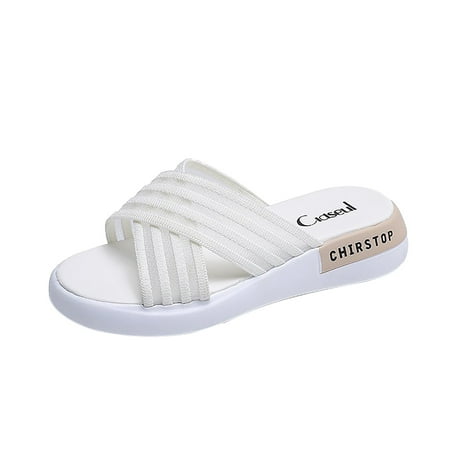 

Youmylove Women Slide Slippers Flat Slippers Beach Sandals Sexy Open Toe Casual Flip Flops Outdoor Shoes Leisure Comfort Cozy Daily Walking
