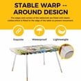 thumbnail image 4 of Spring Daisy Table Cloths for 8 Foot Rectangle Tables, Flowers Farmhouse Leaves Floral Pots Countryside Patio Waterproof Elastic Fitted Tablecloths, Washable Rectangular Table Cover for Camping, 4 of 8