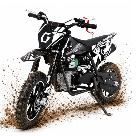 50cc 4-Stroke Kids Dirt Bike,Gas Powered Mini Motorcycle,10" Tires Dirtbike with Full Suspension 25 MPH 132 LBS Load for Kids 8-14